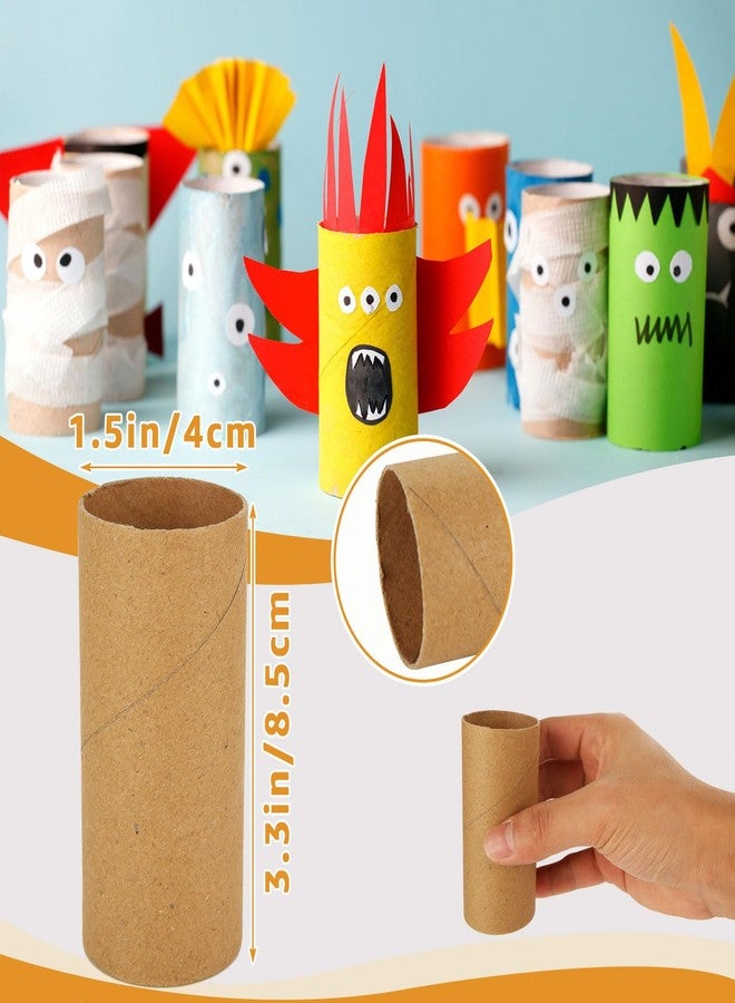 ZOFORTY 100 Pack Cardboard Tubes for Crafts, 1.57 x 3.35 Inch Round Craft Rolls Tubes, Paper Rolls for Crafts, Classroom and Art DIY Projects (Brown) - Image 2